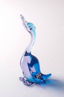 Swan in Sommerso Murano Glass by Antonio Da Ros for Cenedese, Italy-LBS-1245080