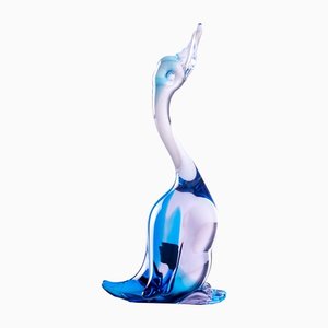 Swan in Sommerso Murano Glass by Antonio Da Ros for Cenedese, Italy-LBS-1245080