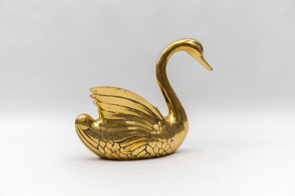 Swan Planter in Brass, Italy, 1960s-KQB-1811006