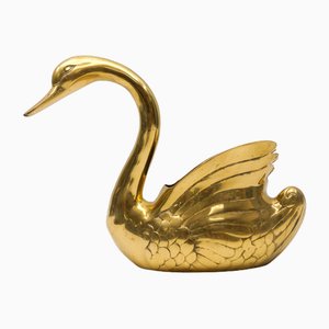 Swan Planter in Brass, Italy, 1960s-KQB-1811006