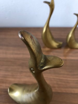 Swans in Brass, Italy, 1980s, Set of 3-FOV-1763487