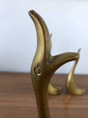 Swans in Brass, Italy, 1980s, Set of 3-FOV-1763487