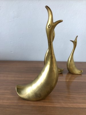 Swans in Brass, Italy, 1980s, Set of 3-FOV-1763487