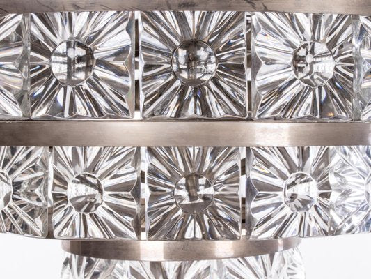 Swedish 18-Light Chandelier in Crystal & Nickel by Carl Fagerlund for Orrefors, 1960s-DEK-932763