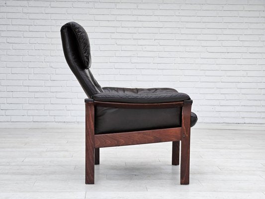 Swedish Adjustable Brown Leather Armchair by Göte Möbler, 1970s-TMW-1703529