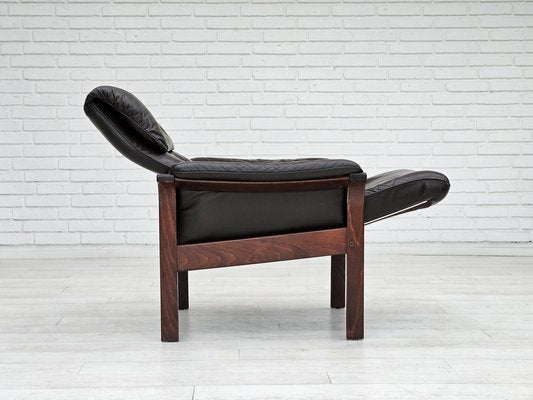 Swedish Adjustable Brown Leather Armchair by Göte Möbler, 1970s-TMW-1703529