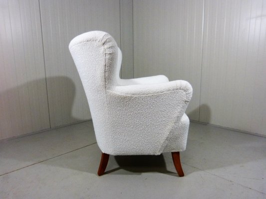 Swedish Armchair in Bouclé, 1950s-TU-1407238