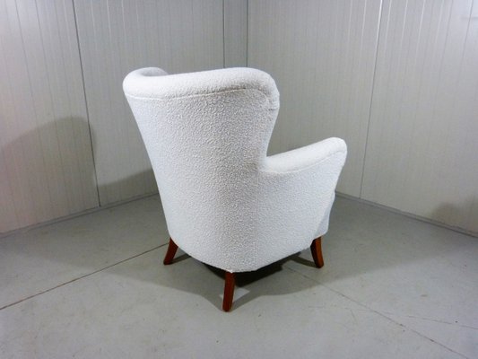 Swedish Armchair in Bouclé, 1950s-TU-1407238