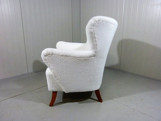 Swedish Armchair in Bouclé, 1950s-TU-1407238