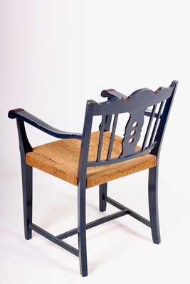 Swedish Armchair With Seat in Paper Cord, 1940s-FK-1254421