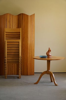 Swedish Art Deco Elm & Birch Round Side Table, 1940s-MXF-1428386