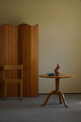 Swedish Art Deco Elm & Birch Round Side Table, 1940s-MXF-1428386