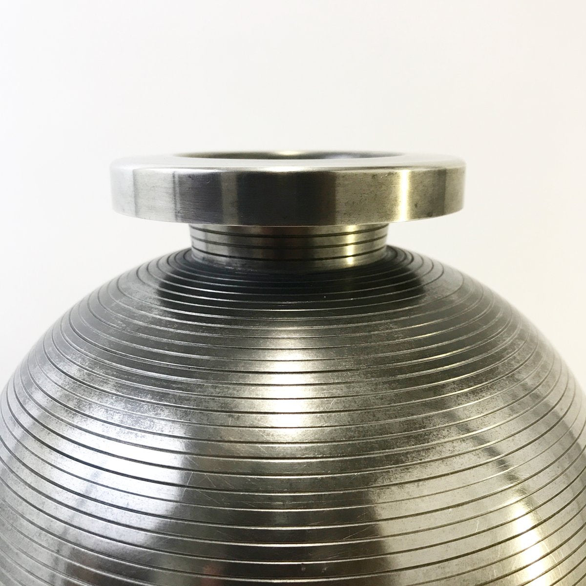 Swedish Art Deco Pewter Vase by Sylvia Stave for CG Hallberg, 1930s