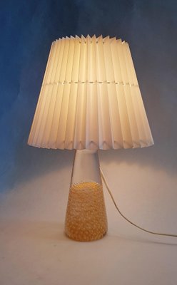 Swedish Art Glass & 24-Karat Gold Table Lamp by Marcolin Art Crystal, 1960s-FO-589270