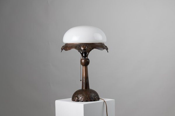 Swedish Art Nouveau Copper Table Lamp-MJF-931172