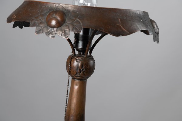 Swedish Art Nouveau Copper Table Lamp-MJF-931172