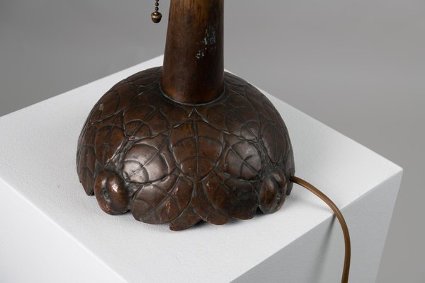 Swedish Art Nouveau Copper Table Lamp-MJF-931172