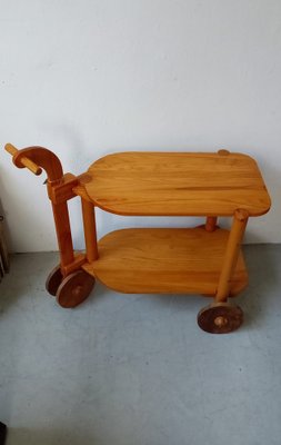 Swedish Bar Cart in Pine, 1970s-GJF-1763546