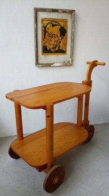 Swedish Bar Cart in Pine, 1970s-GJF-1763546