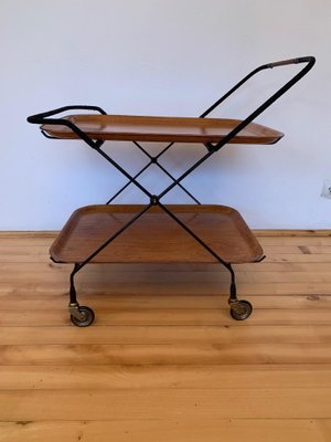 Swedish Bar Trolley by Paul Nagel for JIE Gantofta, 1950s-RTR-573644