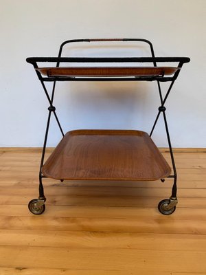 Swedish Bar Trolley by Paul Nagel for JIE Gantofta, 1950s-RTR-573644