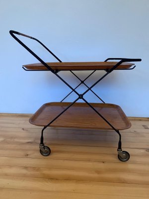 Swedish Bar Trolley by Paul Nagel for JIE Gantofta, 1950s-RTR-573644