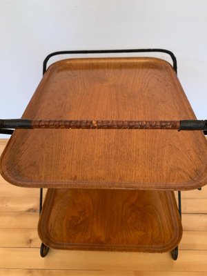 Swedish Bar Trolley by Paul Nagel for JIE Gantofta, 1950s-RTR-573644