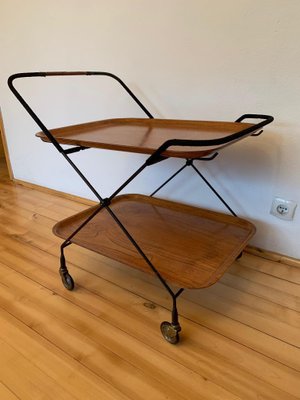 Swedish Bar Trolley by Paul Nagel for JIE Gantofta, 1950s-RTR-573644