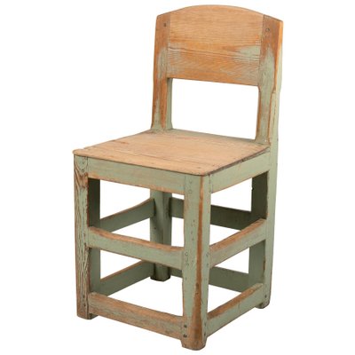 Swedish Baroque Style Rustic Green Chair-MJF-931161