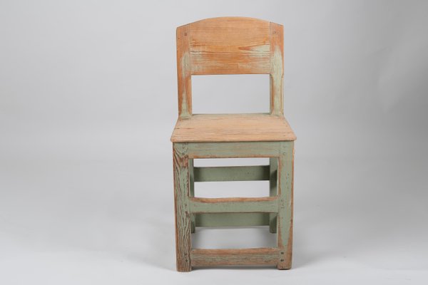 Swedish Baroque Style Rustic Green Chair-MJF-931161