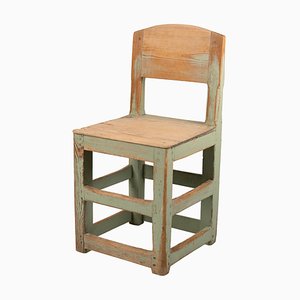 Swedish Baroque Style Rustic Green Chair-MJF-931161