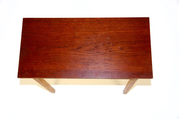 Swedish Bedside Table in Teak and Glass, 1960-GEK-1345348