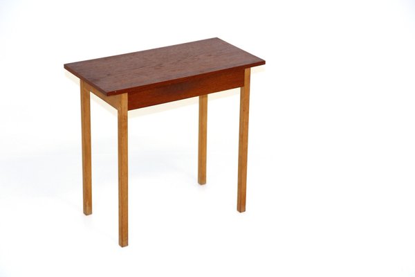 Swedish Bedside Table in Teak and Glass, 1960-GEK-1345348