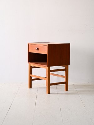 Swedish Bedside Table with Drawer, 1960s-QWP-1816388