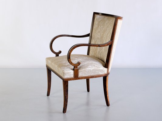 Swedish Birch and Satinwood Armchairs by Carl Malmsten for Bodafors, 1930s, Set of 2-FMT-1275173