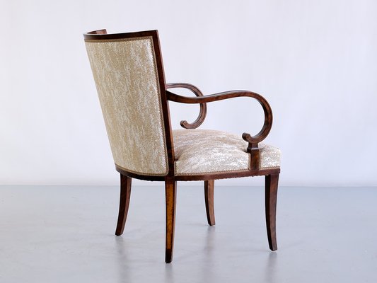 Swedish Birch and Satinwood Armchairs by Carl Malmsten for Bodafors, 1930s, Set of 2-FMT-1275173