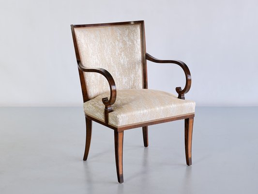 Swedish Birch and Satinwood Armchairs by Carl Malmsten for Bodafors, 1930s, Set of 2-FMT-1275173