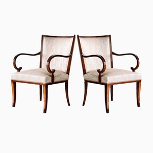 Swedish Birch and Satinwood Armchairs by Carl Malmsten for Bodafors, 1930s, Set of 2-FMT-1275173