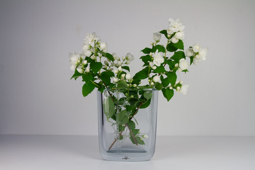 Swedish Blue Crystal Vase by Asta Strömberg for Strömbergshyttan, 1950s