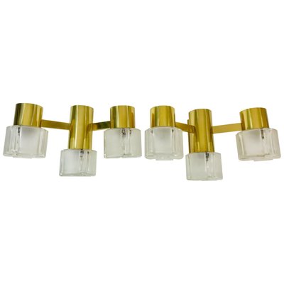 Swedish Brass and Glass Wall Lights, 1960s, Set of 2-PUK-636575