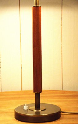 Swedish Brass and Teak Table Lamp by Boréns, 1940s-UDU-1808148