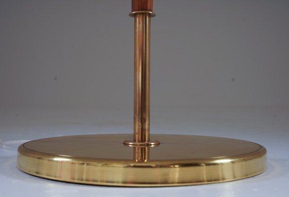 Swedish Brass and Wood Floor Lamp attributed to Boréns, 1940s-FM-1702331