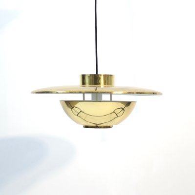 Swedish Brass Ceiling Lamp attributed to Boréns, 1960s-KQ-2020371