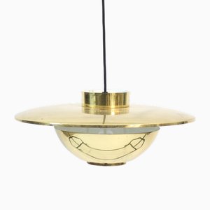 Swedish Brass Ceiling Lamp attributed to Boréns, 1960s-KQ-2020371