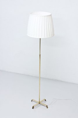 Swedish Brass Floor Lamp from Böhlmarks, 1940s-TM-595096