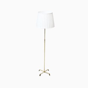 Swedish Brass Floor Lamp from Böhlmarks, 1940s-TM-595096