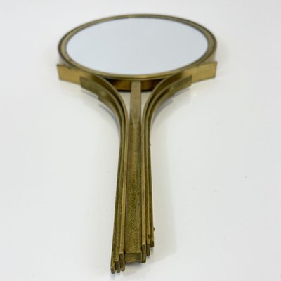 Swedish Brass Hand Mirror by Ivar Ålenius Björk for Ystad-Metall-SFW-910800