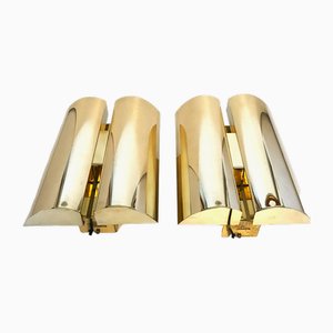 Swedish Brass Sconces from Fagerhult Belysning, 1980s, Set of 2-UDU-1822246