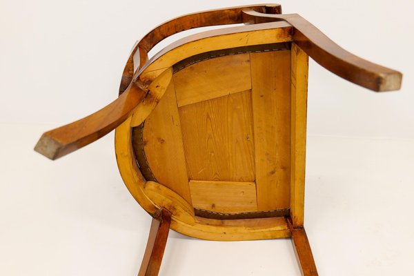 Swedish Brown Desk Chair in Birch & Mahogany, Sweden, 1920s-UYK-1120408