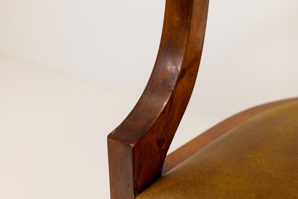 Swedish Brown Desk Chair in Birch & Mahogany, Sweden, 1920s-UYK-1120408